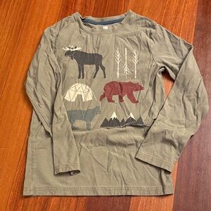 Tea Collection Kids Graphic Long Sleeve Shirt - Brown